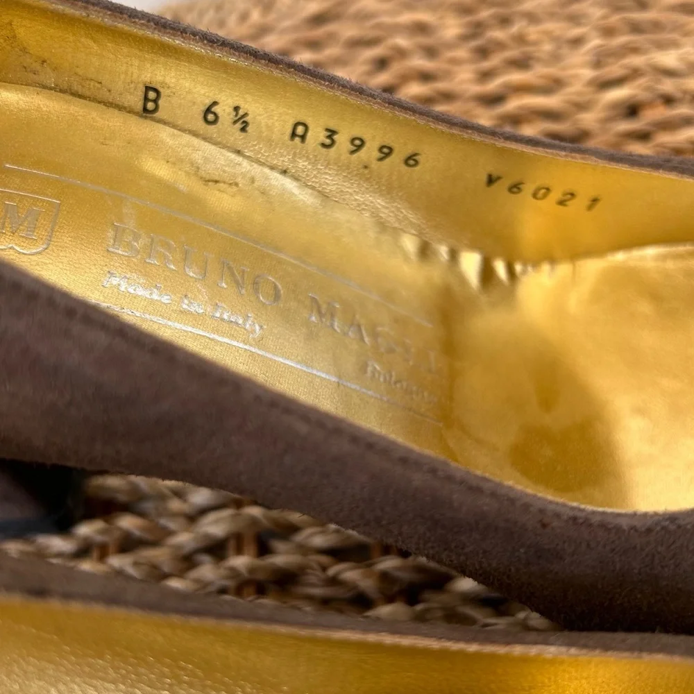 Bruno Magli‎ Suede Mid-Size Heel Pumps Size 6.5